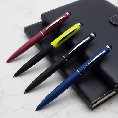 China Metal Glue Spraying Ballpoint Pen 1.0mm Multi Color Touch Screen Ball Pen for sale