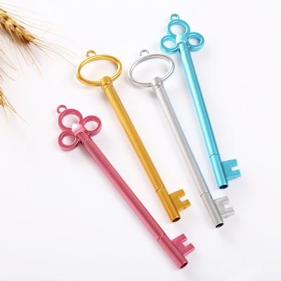 China Key Shaped Creative Neutral Pen 0.5mm Candy Color Plastic Gel Pen For Student for sale