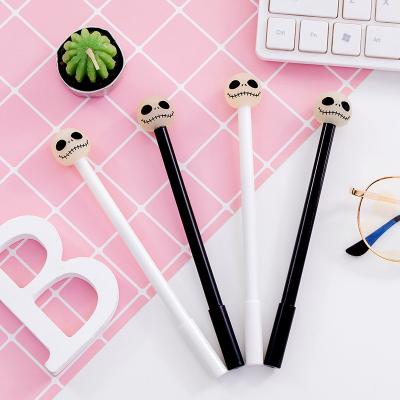 China Halloween Gift creative gel ink pen 0.5mm Creative Scary Skeleton Head Model Gel Pen for sale