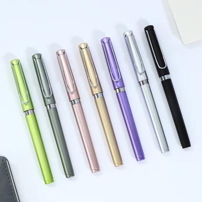 China Business Advertising Neutral Pen 0.5mm Plastic Colorful Signature Pen With Logo for sale