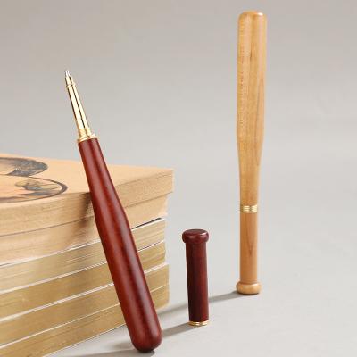 China Creative Baseball Bat Wooden Ballpoint Pen Rosewood Maple Wood Gift Ball Pen for sale