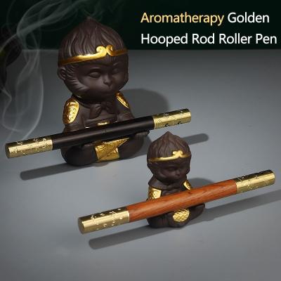 China Gift Aromatherapy Roller Ball Pen Chinese Style Monkeyking Golden Cudgel Hooped Rod for sale