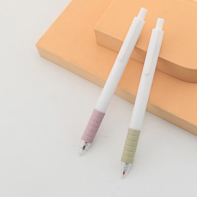 China 0.5mm Simple Plastic Press Creative Gel Ink Pen Fluent Writing Soft Grip Quick Dry Ink for sale