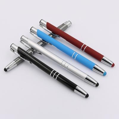 China Metalen balpen 2 in 1 Multifunctioneel Aluminium scherm Stylus Ballpoint Pen Te koop