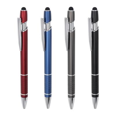 China Touch Screen Metal Aluminum Ballpoint Pen 2 in 1 Maggi Pen Multiple Colors Logo Ball Pen for sale