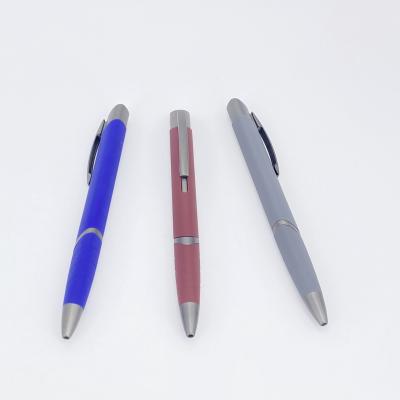 China School Stationery Triangle Plastic Ball Pen Soft Coating Matt Ballpoint Pen With Logo for sale