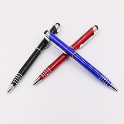 China Aluminum Metal Ballpoint Pen Touch Screen Ball Pen Promotion Stylus Pen For Office for sale