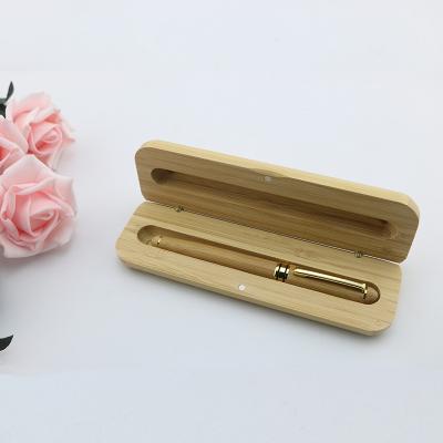 China Fashion Bamboo Business Stationery Set Portable Gift Roller Pen Set With Case for sale