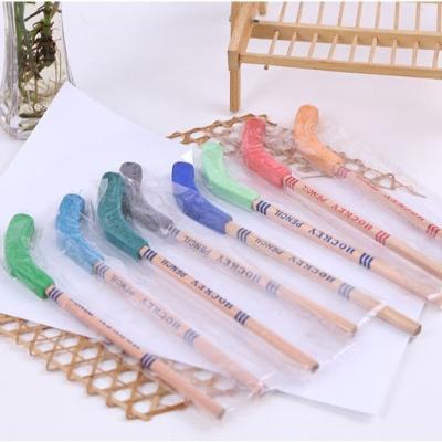 China Portable Hockey HB Pencils With Eraser Creative Rubber Sketch Pencil Set For Kids for sale