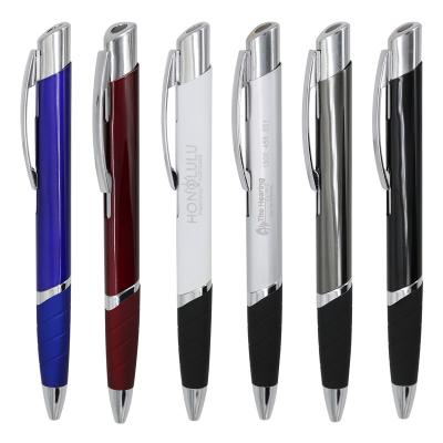 China Business Style Triangular Barrel Ballpoint Pen Muti-color Metal Press Ball Pen for sale