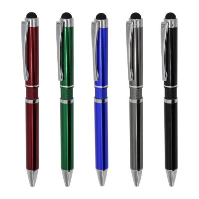 China Business Office 2 in 1 Touch Screen Ballpoint Pen Stylus Pen With Laser Engraving Logo for sale