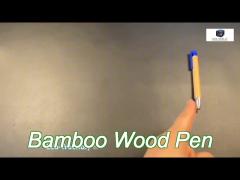 creative promotional bamboo wood pen 1.0mm environmently retractable ballpoint pen