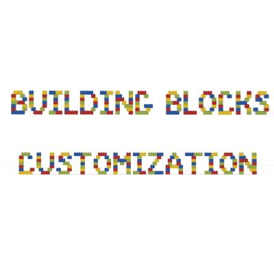 China Construction Toy OEM Sample DIY Toys ABS Plastic Parts Bag Bricks Set Custom Building Block for sale