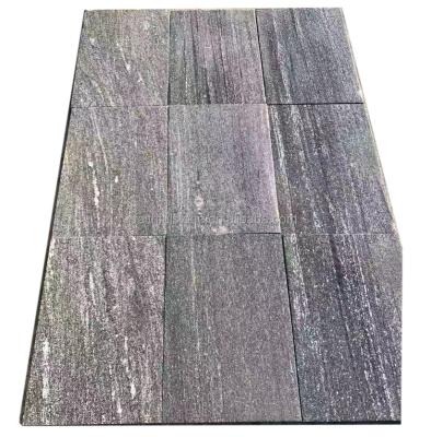 China Natural Material Dark Gray Veins Granite Landscape Granite Landscape Stone Tiles For Paving Flooring for sale