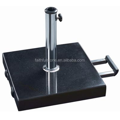 China Hot sale durable black granite umbrella bases for outdoor garden in reasonable price and high quality for sale