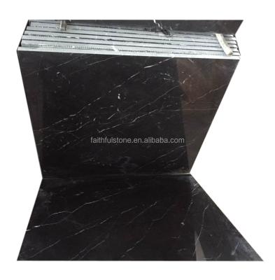 China Direct wholesale black marble steps and risers stairs stairs nero marquina slabs tiles from manufacture factory for sale