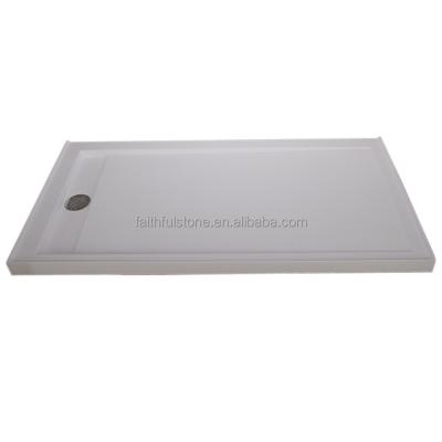 China Wholesale Artificial Stone Shower Tray Rectangle Large Shower Tray Solid Eco - Friendly for sale