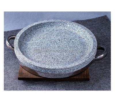 China Sustainable Wholesale Natural Granite Kitchen Cookware Stone Cooking Pot for sale