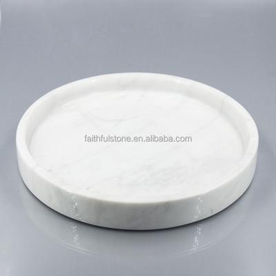 China Eco-friendly Marble Serving Tray Wholesale Natural Marble Stone Jewelry Tray Container In Low Price High Quality for sale