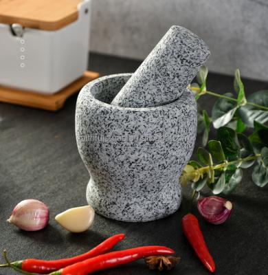 China Sustainable Wholesale Natural Granite Stone Mortar And Pestle Set Good Quality for sale