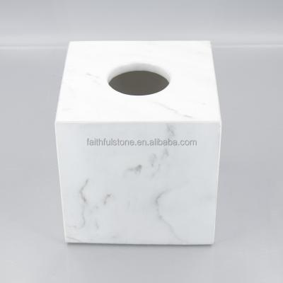 China Wholesale Eco-friendly Marble Stone Tissue Paper Tissue Box Holder Marble Box In Low Price High Quality for sale