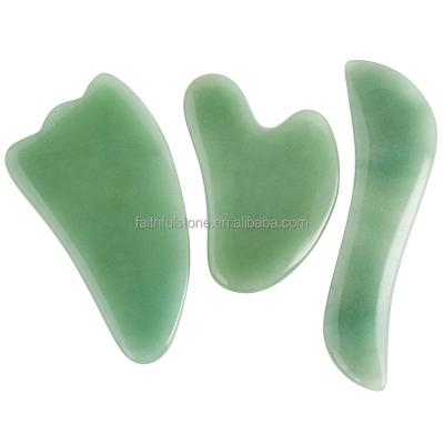 China Global Wholesale Crystal Rose Quartz Healing Stone Gua Sha Face Massage Set Guasha Stone for sale