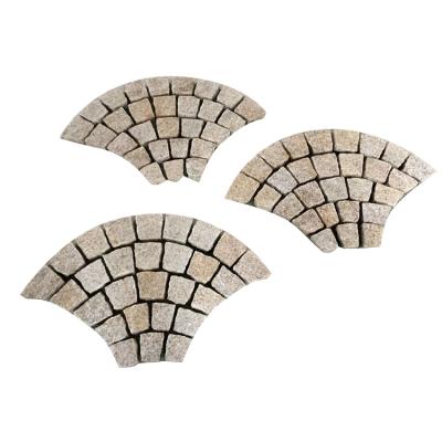 China Keep Road Paving Cube Light Gray Paving Stone Granite Small Smooth Cobblestone For Outdoor Pavers Driveway for sale