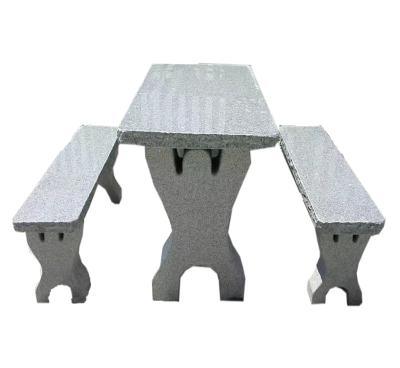 China Strong Durability Good Quality Granite Table And Bench Sets Granite Chairs For Outdoor Park for sale