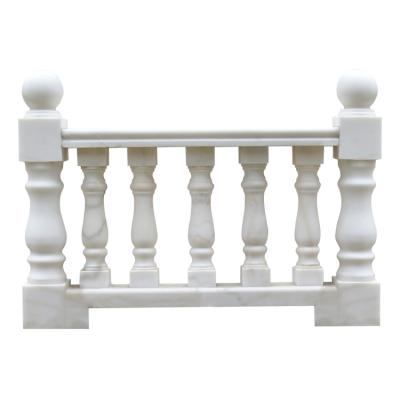 China Modern New Products Garden Beautiful Outdoor Strong And Durable White Marble Balusters Railing for sale