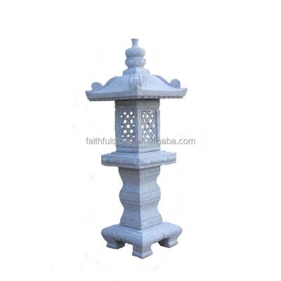 China Environmental Natural Stone Lanterns Large Granite Stone Lanterns For Outdoor Garden In High Quality for sale