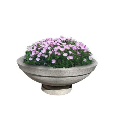 China Modern cheap factory price landscaping pot garden carved vase natural stone granite stone planter flower pots for sale