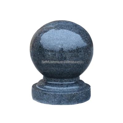 China Car G654 Dark Gray And Black Granite Durable Stone Stop Granite Ball For Parking for sale