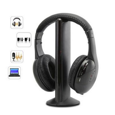 China Wireless Headband 5-in-1 FM Radio Headset With Transmitter Base Station + Remote Monitoring, Electronics for sale