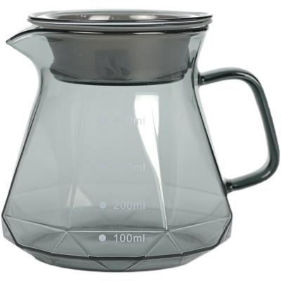 China Sustainable Obsidian Diamond Glass Pour Over Coffee Maker for sale