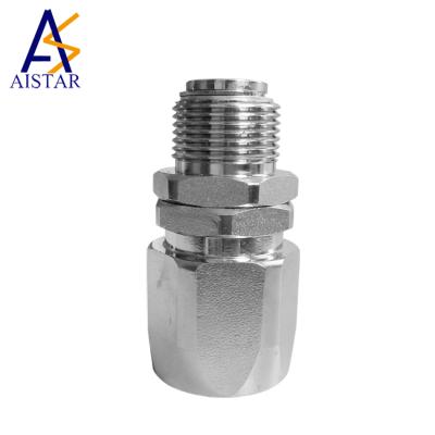 China Fuel reference 1 inch common swivel joint/rotating flexible nickel plated brass screw joint/for fuel dispenser for sale