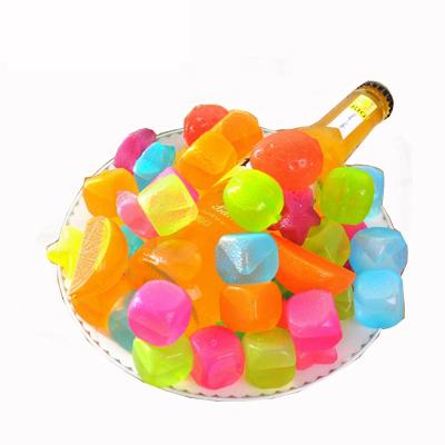 China Food Grade BPA Free Reusable Plastic LDPE Ice Cubes Multicolor Cooling Tool For Party Reusable Ice Cube for sale