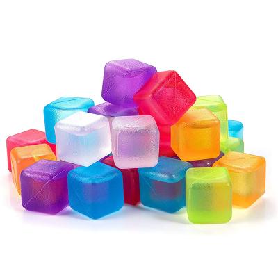 China Food Grade LDPE Cooling Coolant Cube In Reusable Colorful Plastic Ice Cube Drink for sale