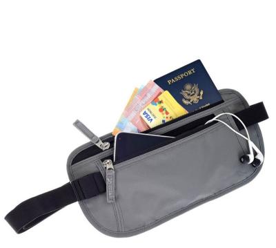 China RFID Travel RFID Protection Waist Belt With Two Zippers Pouch Waist Pouch For Sports for sale