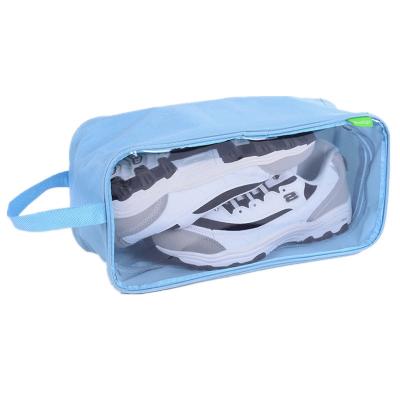 China Wholesale Custom Waterproof Logo Organizer Shoe Set Bag Oxford Polyester Zipper Shoe Bag Waterproof Storage Travel Sport for sale