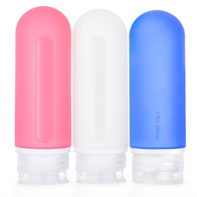 China For Hot Sale 89ml 3oz Silicone Cosmetics Silicone Skin Care Lotion Slit Bottle Travel Cosmetic Squeeze Silicone Bottle Portable Silicone Bottling for sale