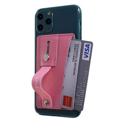 China Can Be Used As Cheap Custom Cell Phone Bracket Ecotrip Cell Phone Card Holder Stick On Wallets Cell Phone Wallet PU for sale