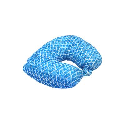 China PORTABLE Customized Design 2 In 1 Beads Micro Travel Neck Pillow Ultra Soft Cylinder Shape Pane for sale