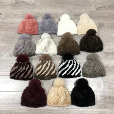 China Beanie With Ball Korean Version Winter New Pom Pom Women's Fashion Hedges Hats COMMON Fur Knitted Hat for sale