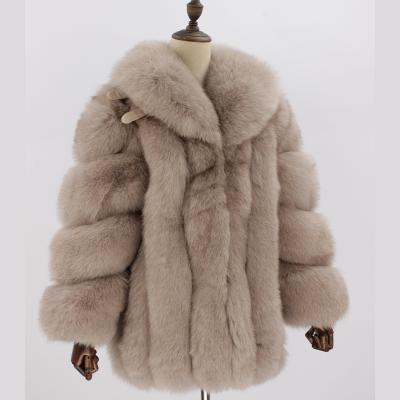 China Breathable Winter Coat Women Fur Coats For Woman Fashionable Fox Real Fur Coat for sale