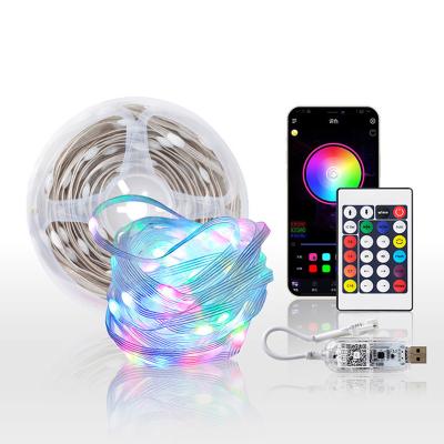 China LANDSCAPE dot control symphony tie light string LED light string sight bluetooth voice control music lamp solar string for sale