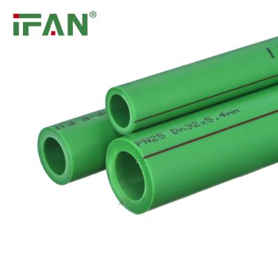 China IFAN Hot Sale PPR Pipes And Fittings Green White Grey Color PPR Plumbing PN20 20-110MM PPR Plastic Pipe for sale