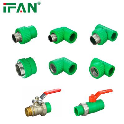 China 2021 Ifan Best Selling High quality water tube fittings Quality ppr pipe and fittings plastic plumbing Free Sample for sale