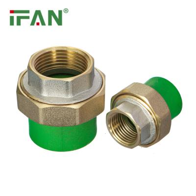 China IFAN Free Sample Quick Connect Water Plastic Plumbing PPR Pipes And Fittings Cold Hot Water PPR Brass Union zu verkaufen