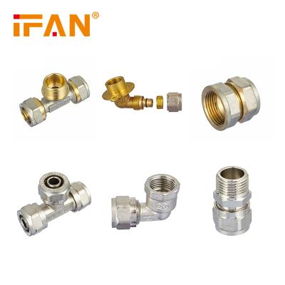 China IFAN Wholesale Cooper Pipes And Fittings Brass Male Thread Adapter Accessories Manufacturers for sale