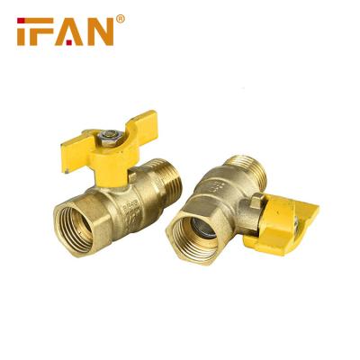 China IFAN High Quality Cw617n 1/2 - 2 Inch Brass Lpg Gas Control Ball Valve Copper Ball Valve for sale